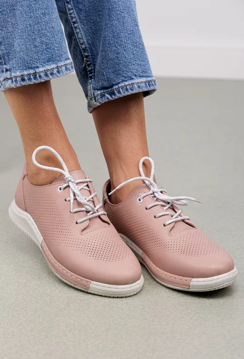 Pantofi sport nuanta roz pal din piele