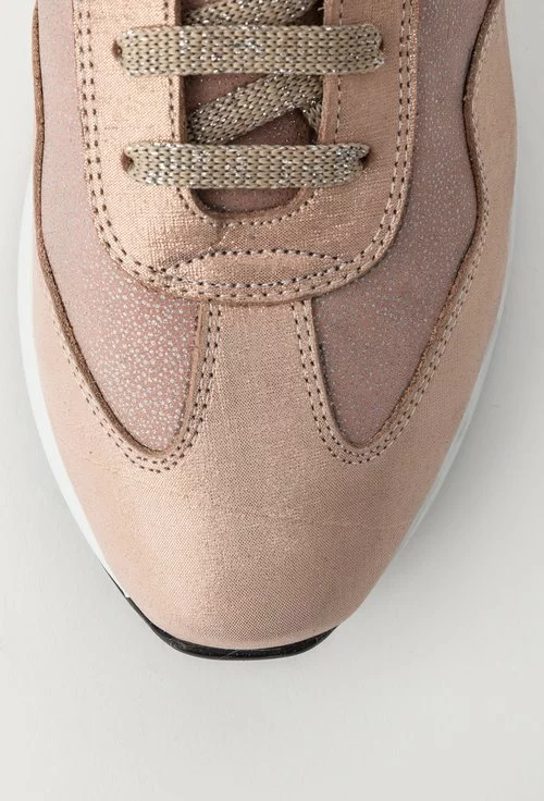 Pantofi sport roz pal din piele naturala Devona