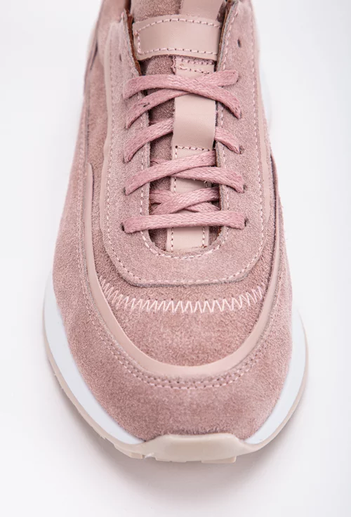 Tips Pull out gloss Pantofi sport roz prafuit din piele intoarsa - Dasha.ro