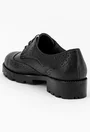 Pantofi stil Oxford din piele naturala neagra