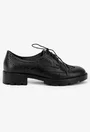 Pantofi stil Oxford din piele naturala neagra