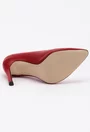 Pantofi stiletto rosii din piele naturala