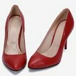 Pantofi stiletto rosii din piele naturala Fabianna