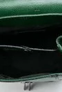 Poseta verde inchis din piele naturala Mary Jane
