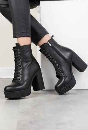 Botine dama negre din piele naturala Chopar