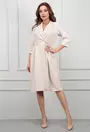 Rochie bej cu model petrecut