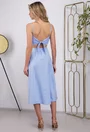 Rochie bleu cu nasturi si decupaje