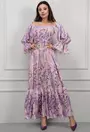 Rochie cu imprimeu floral mov