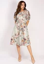 Rochie cu imprimeu floral si fermoar la spate