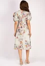 Rochie cu imprimeu floral si fermoar la spate