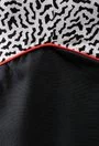 Rochie din viscoza neagra cu model geometric alb Dasy
