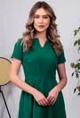 Rochie eleganta verde cu buzunare