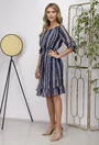 Rochie in dungi cu elastic in talie