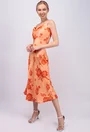 Rochie in nuanta portocalie cu imprimeu