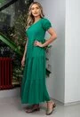 Rochie lunga nuanta verde turcoaz