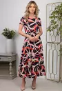 Rochie multicolora cu buzunare