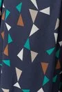 Rochie navy cu imprimeu geometric multicolor Ozana