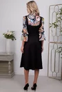 Rochie neagra cu detalii multicolore