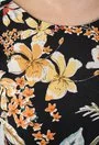 Rochie neagra cu imprimeu floral colorat Raily
