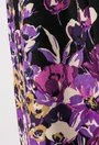 Rochie neagra cu imprimeu floral multicolor Marisa