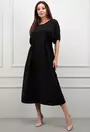 Rochie neagra cu mansete elastice