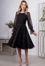 Rochie neagra din voal