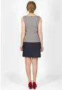 Rochie office gri si navy Lydia