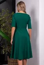 Rochie office verde cu buzunare