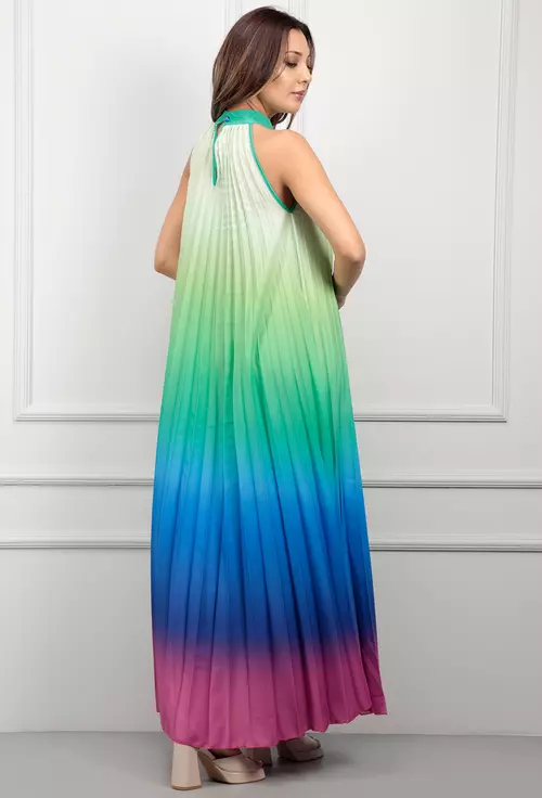 Rochie plisata multicolora