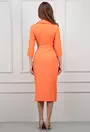 Rochie portocalie cu aspect petrecut