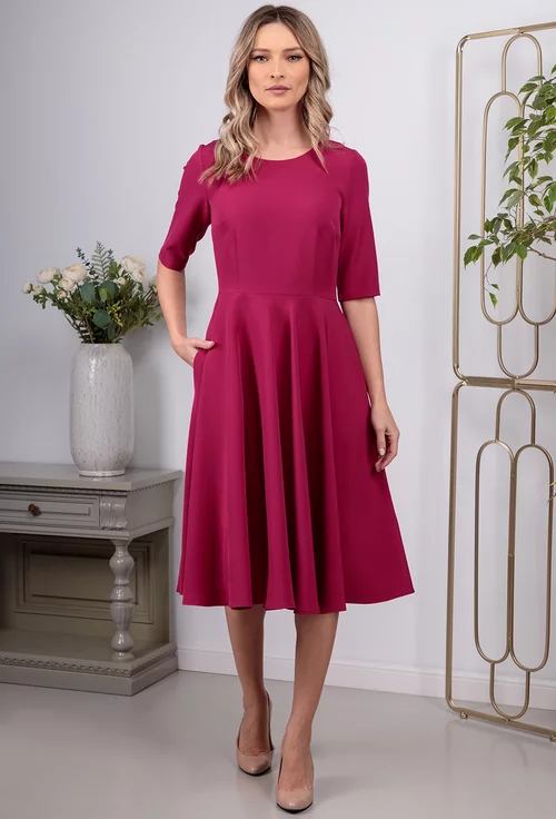 Rochie roz zmeura in clos