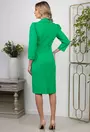 Rochie verde cu guler