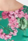 Rochie verde cu imprimeu floral colorat Grace
