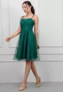 Rochie verde eleganta cu bretele subtiri