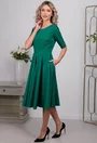 Rochie verde prevazuta cu buzunare