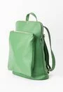 Rucsac-geanta verde din piele naturala Lores