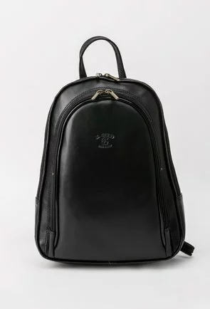 Rucsac negru din piele naturala Junys