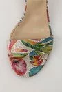 Sandale cu imprimeu floral multicolor din piele naturala Rebeka