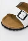Sandale albe din piele naturala Noah