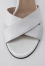 Sandale albe din piele naturala Onia