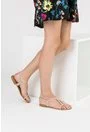 Sandale bej deschis din piele naturala lacuita Vitaly