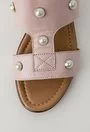 Sandale casual roz pal din piele naturala Perla