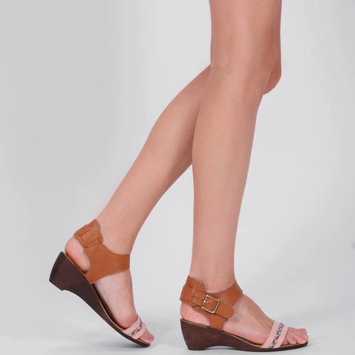 Sandale maro din piele naturala Alejandra