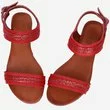 Sandale rosii din piele naturala Grimaldi
