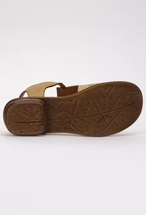 Sandale din piele naturala in nuanta maro