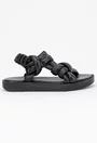 Sandale din piele naturala neagra