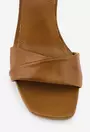 Sandale elegante maro din piele