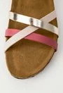 Sandale multicolore din piele naturala cu barete incrucisate Oro