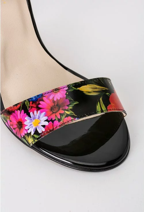 Sandale negre din piele naturala Forever Spring