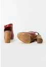Sandale rosii din piele naturala Xena